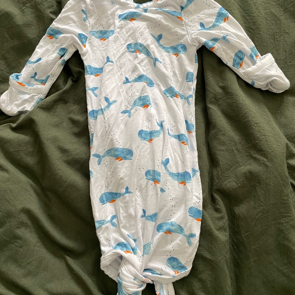 Baby Whale Print Sleep Gown